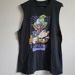 American Classic Killer Klowns From Outer Space Cut-Off Black Shirt Mens Size XL